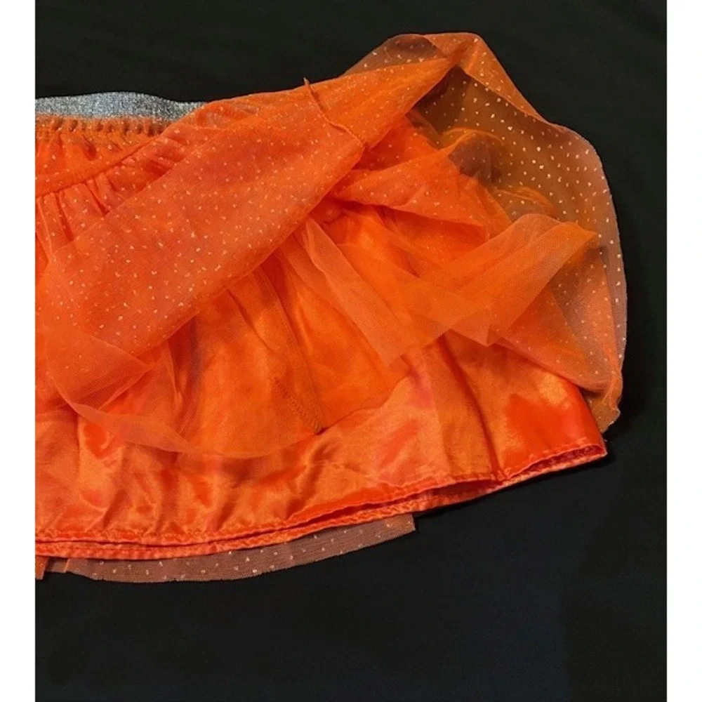 Unbranded Orange tulle skirt, girls size M 7-8, great for Halloween